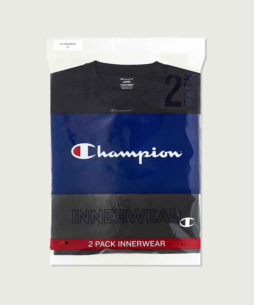 Champion [2 упаковки] Футболка свободного кроя с круглым вырезом Черный/Черный