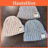 Knitted Beanie Hat For Women With English Letter Embroidery Winter Warmth Casual Style