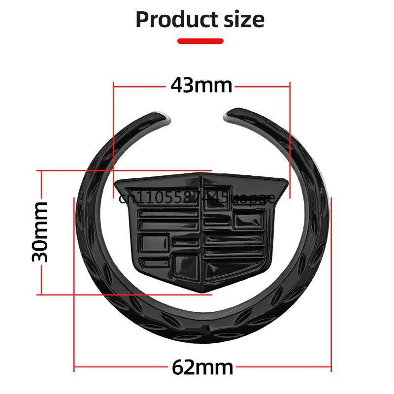 3D Car Side Fender Stickers for Cadillac Escalade CTS ATS SRX Deville BLS XT5 XT6 STS XTS SLR XLR CT4 CT5 Auto Body metal Emblem AHI1