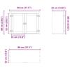 SKI Cabinet Honey Brown 80 x 32 x 60 cm Solid Pine Wood