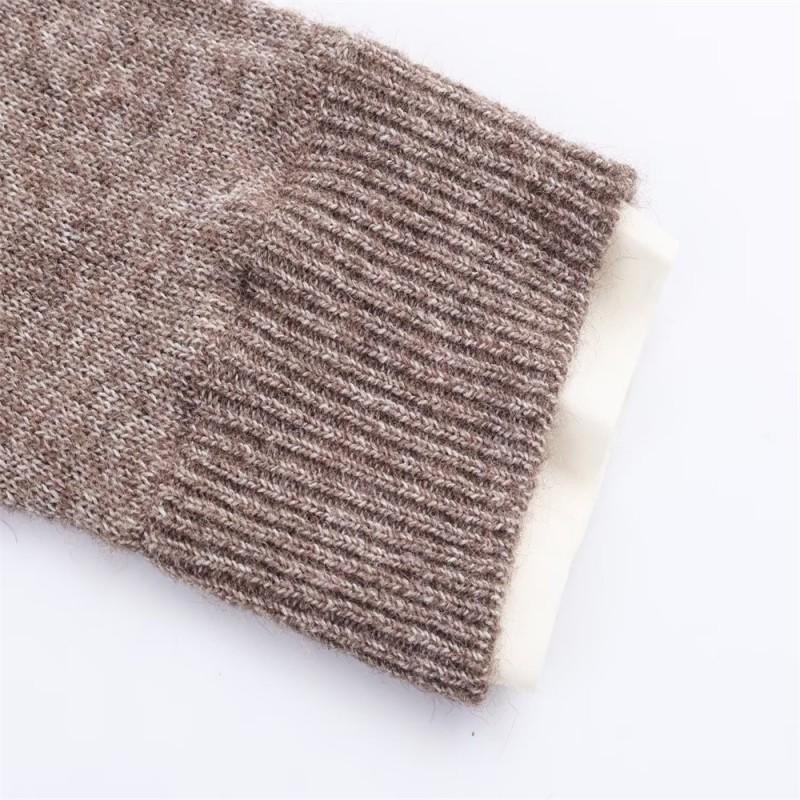 Womens Colorblock Knit Cardigan Short Cropped Long Sleeve Sweater Casual Chic Office Wear