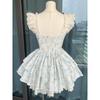 French Temperament Is Beautiful, Small Flying Sleeves Suspender Dress, Women's Elegant Summer New Small Waist Puffy Short Skirt