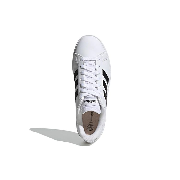 Adidas Neo Grand Court Synthetic Leather Comfortable Low-Top Sneakers Men Sneakers White Black GW9250