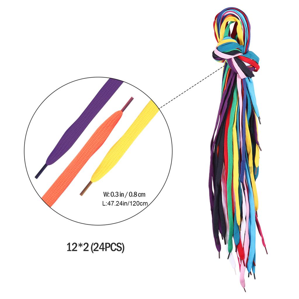 (Никита) 12 пар сменных плоских шнурков для спортивной обуви