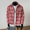 Men S Loose Fit Plaid Jacket Korean Style Fashion Casual Outerwear