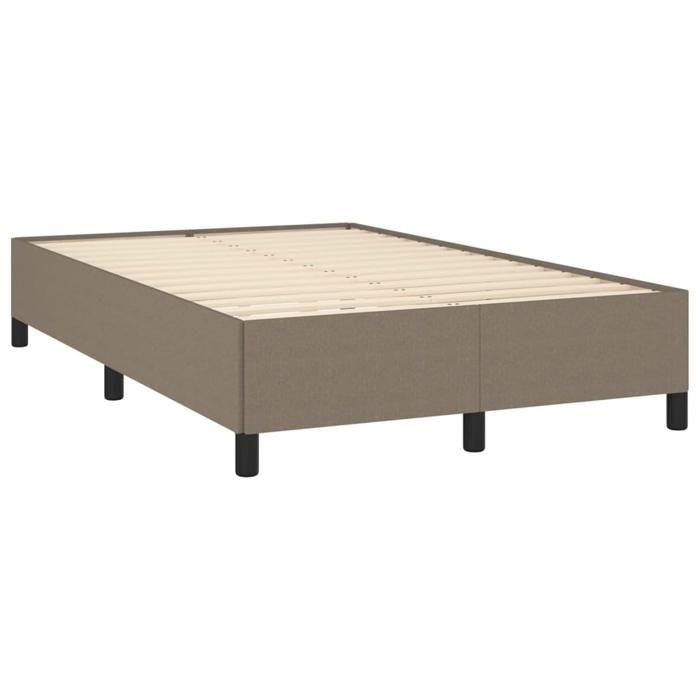 Maison Exclusive - Sommier à lattes de lit avec matelas taupe 120x190 cm tissu