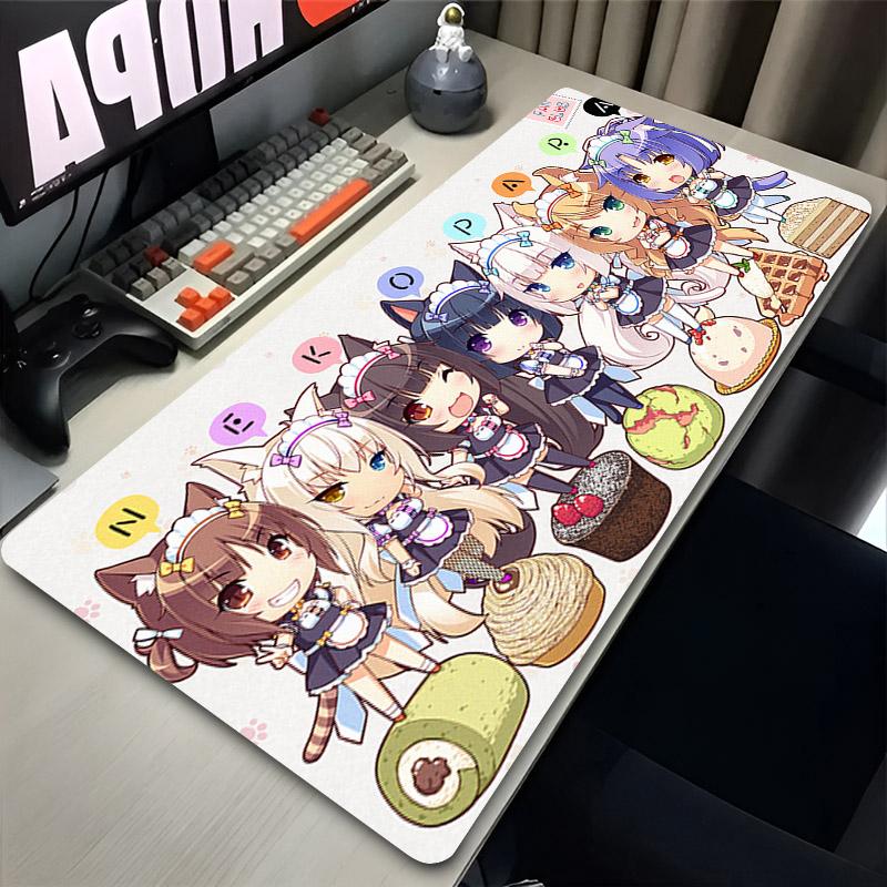 C-Chocola-N-Nekopara Коврик для мыши Аниме Девушка Розовый Настольный коврик Аксессуары для клавиатуры Игровой коврик для мыши Расширенный коврик для офисного стола Ноутбук