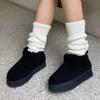 Женские ботильоны 2024 года, новые теплые зимние домашние хлопковые ботинки, удобные классические зимние ботинки на толстой подошве, Botas Femininas