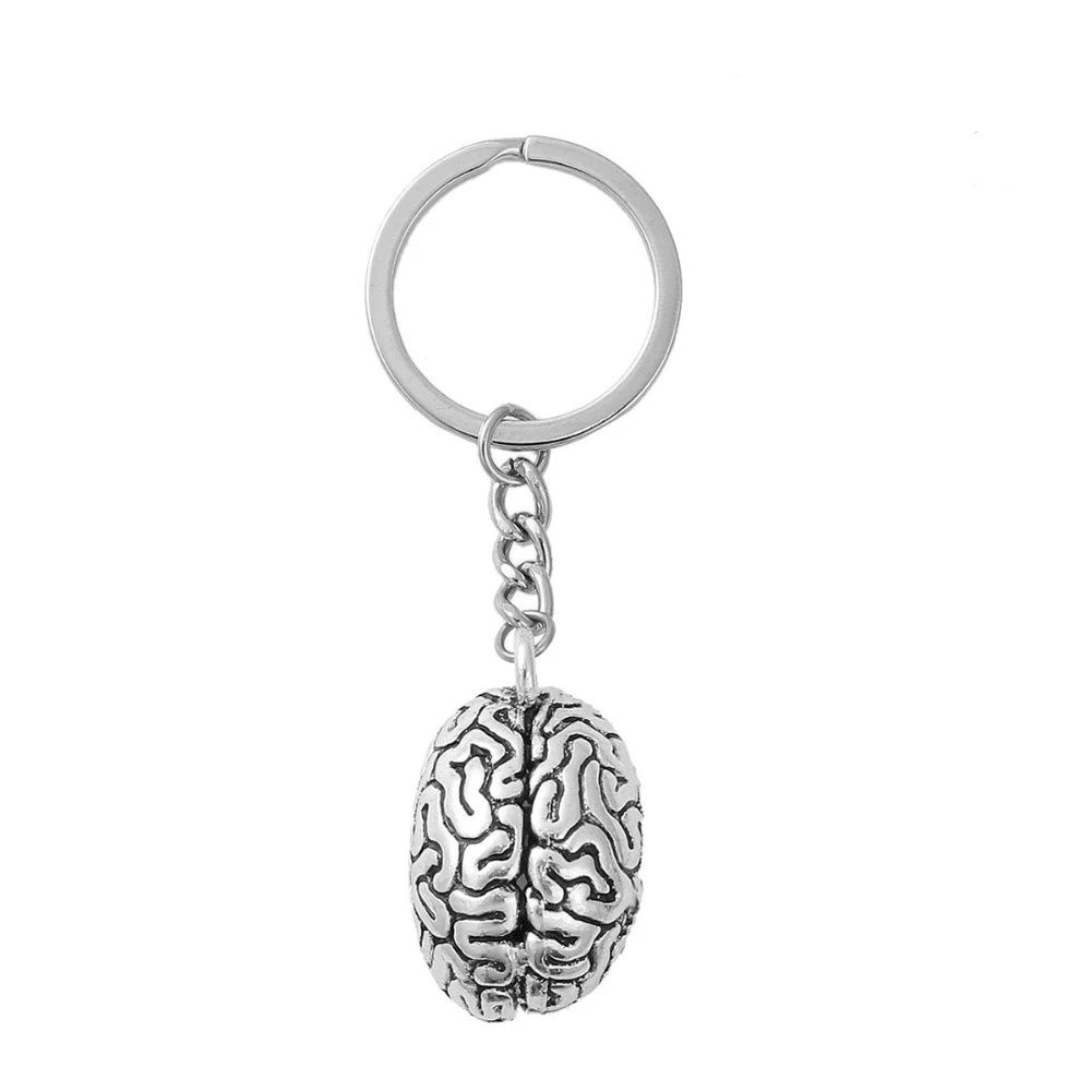 Jewelry Bag Pendant Car Keyrings Brain Key Holder Bag Hanger Human Cerebrum Keyring 3D Keychain