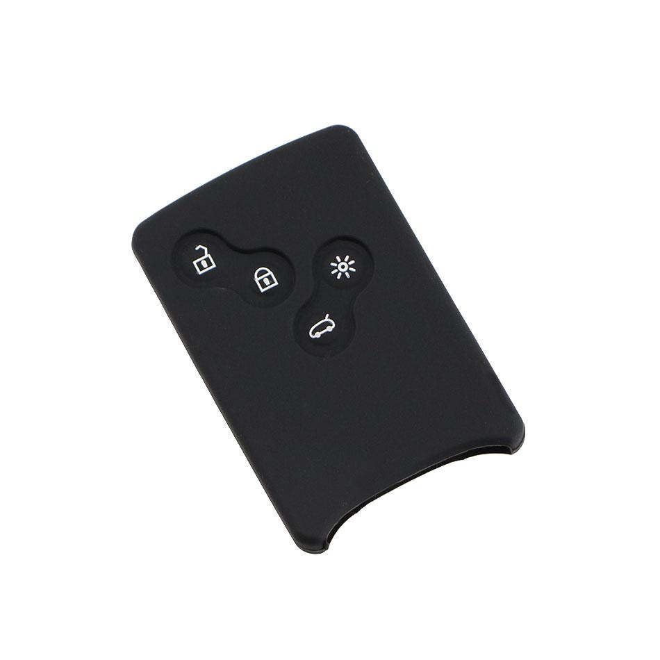 Car Key Case Cover for Renault Clio Laguna Koleos Megane Fluence Zoe Scenic Captur Silicone 4 Button Key Fob Shell Accessories