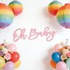 1 Набор Вывеска Oh Baby Деревянная Буква Дом Гостиная Спальня Настенное Украшение Детский Праздник Нейтральный Пол Раскрытие Гендера День Рождения Декор для Фона Вечеринки
