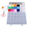 Clay Beads Kit for Bracelet Making 12 Colors 6mm Polymer Flat Round Clay Bead DIY Jewelry Making Accessoies 24 Grids