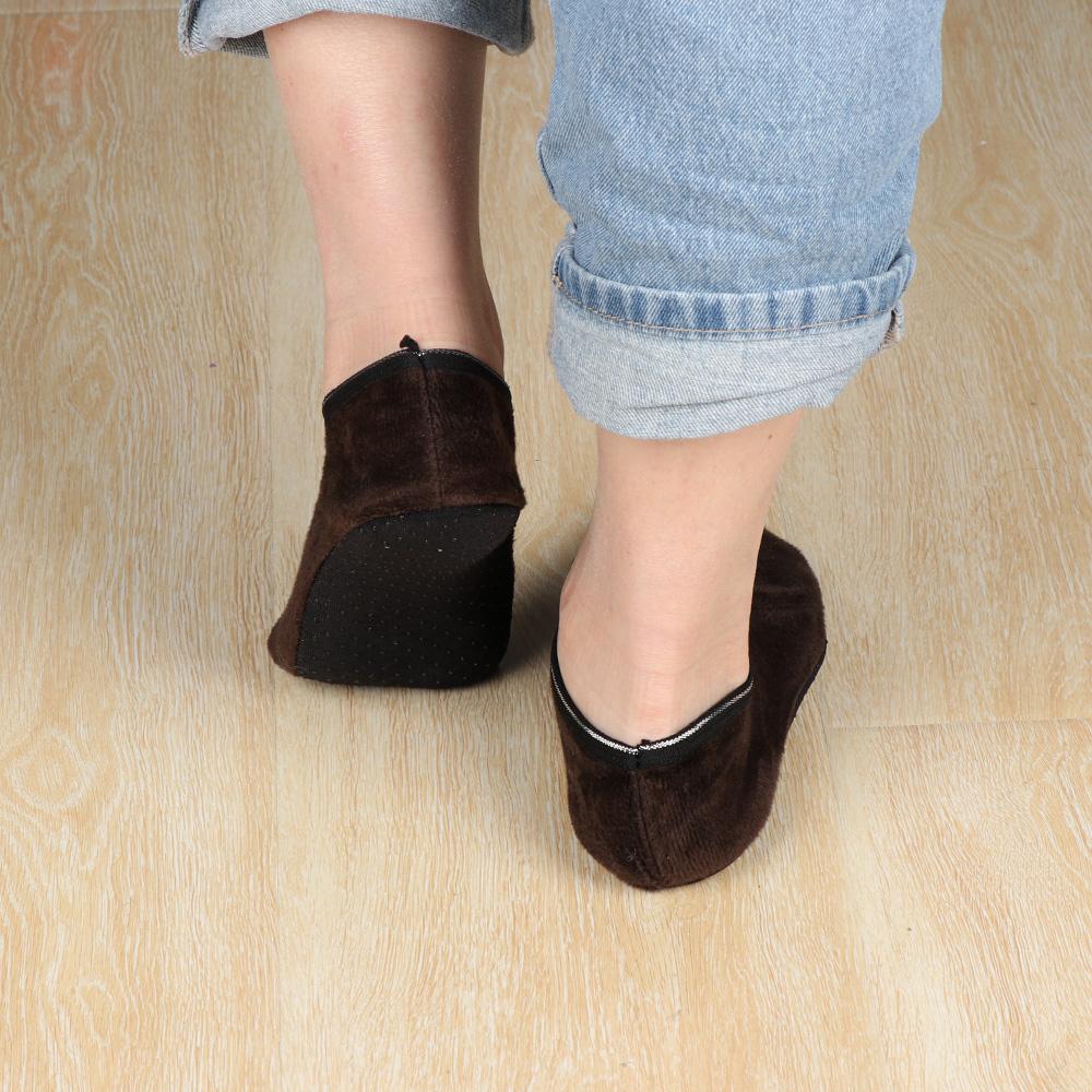 Casual Antislip Slippers Bedroom Floor Socks Thicken Velvet Thermal Socks Winter Warm