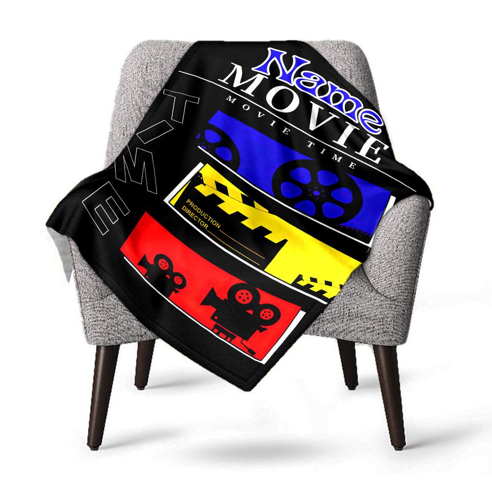 Movie Theme Home Customize Your Name Blankets Comfortable Soft Lightweight Multiseasonal Blanket For Picnics Sofas Offices Beds Living Rooms Perfect