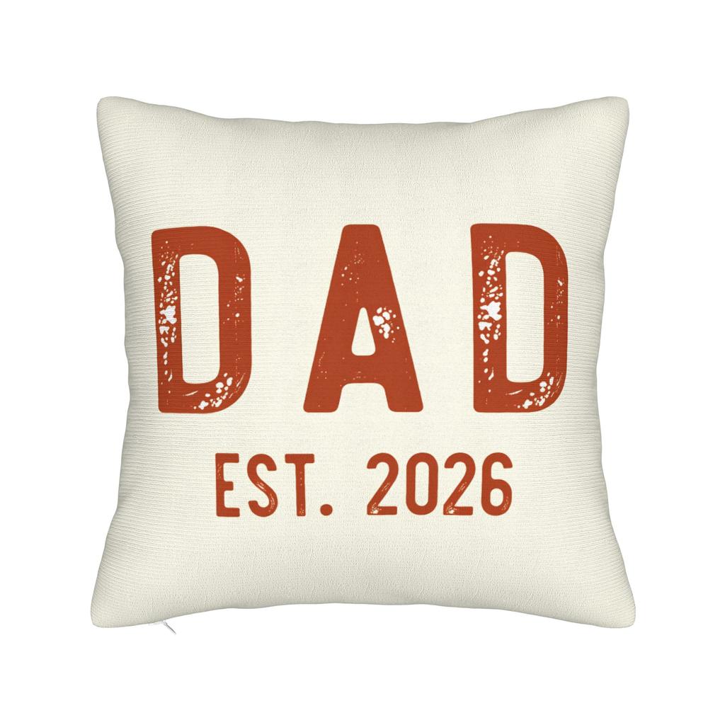 Father Day Dad Est Papa Pillow Case Retro Trendy Pillow Cover Soft Pillowcases For Living Room Bed Chair