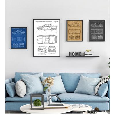 Печать, чертеж, идея для подарка, настенные украшения, автомобиль E30 M3, художественное произведение, автомобильное настенное искусство, транспортный плакат, декор комнаты, без рамки