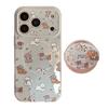 Синий милый мультяшный питомец подходит для чехла на телефон Apple 17 17pm iphone16 вращающийся магнитный держатель-присоска 13 противоударный 15