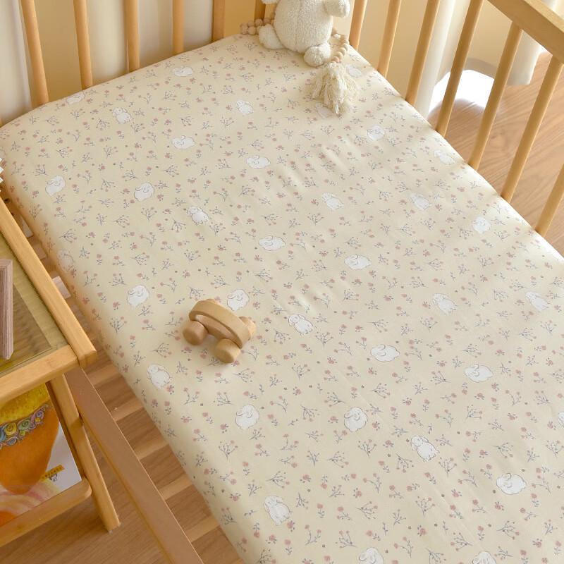 UKKNZZ Kids Washed Cotton Fitted Sheet & Mattress Protector
