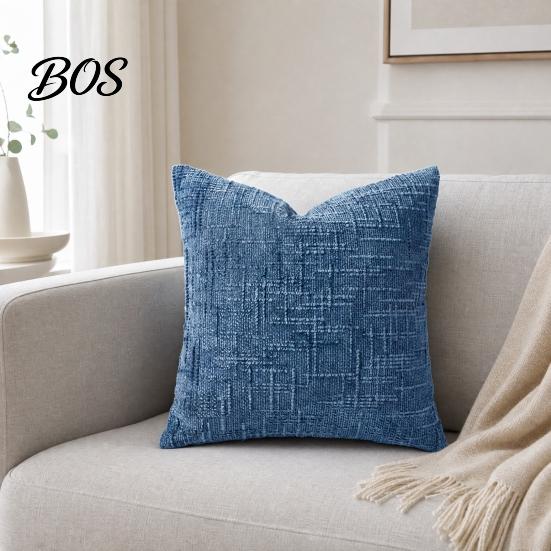 Fine Texture Pillowcase Couch Throw Pillow Cover, Decorative Soft Cozy Chenille Case, Rustic Smooth Zipper Cover Farmhouse Fall for Living Room