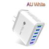 6-портовое быстрое зарядное устройство QC3.0 30 Вт с вилками EU, US, UK, Korea