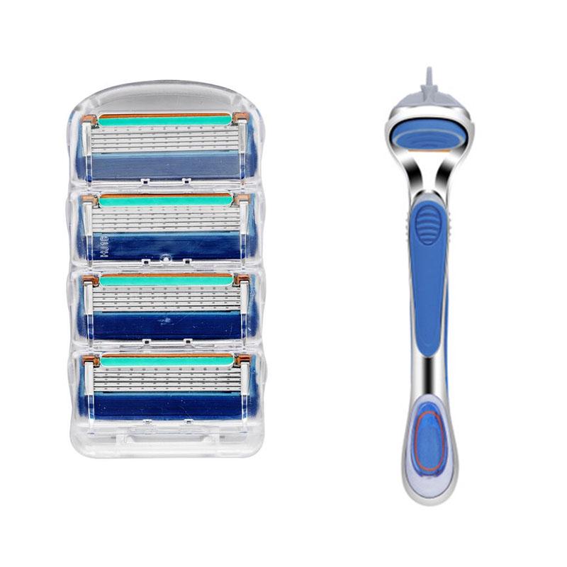 1 набор пятислойных бритв для мужчин, 4 лезвия и 1 ручка Gillettee