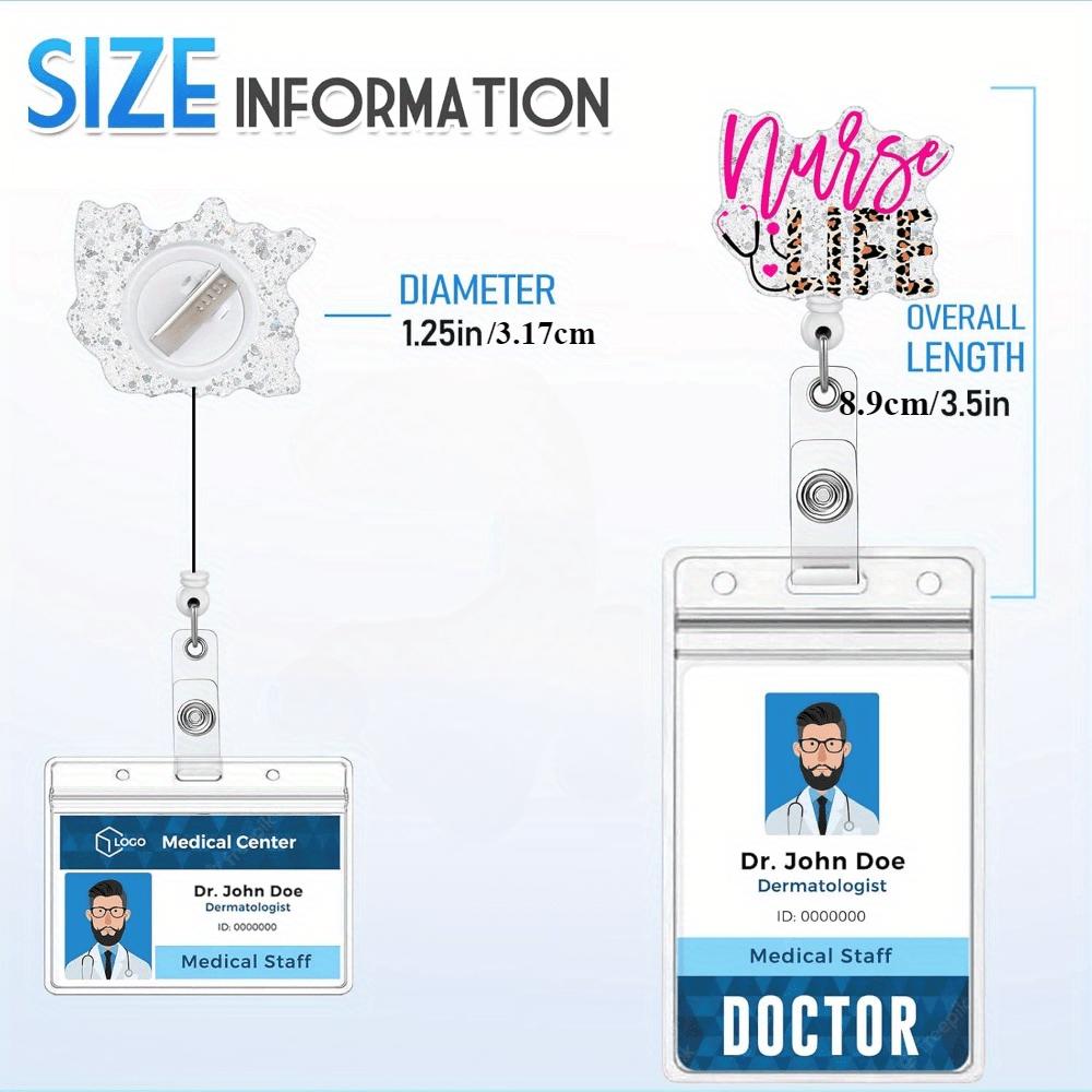 Набор значков-ретракторов для медсестры. Выдвижной ID-клип для медицинских ассистентов и офисных сотрудников.