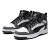 Puma Кроссовки Rebound V6 392326-03 Белые/Черные/Теневые Серые Унисекс Средней Высоты Ретро Баскетбольные