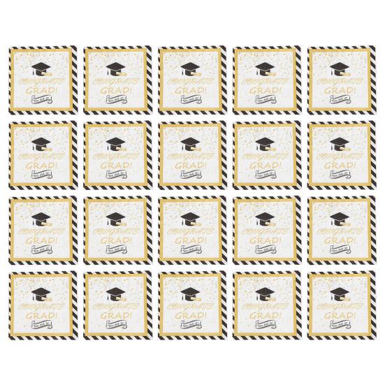 20 листов/набор 2025 Поздравляем Выпускной Салфетка Толстая Квадратная Одноразовая Колледж Выпускной Вечеринка Украшения Бакалавр Шляпа Обеденная Бумажная Салфетка