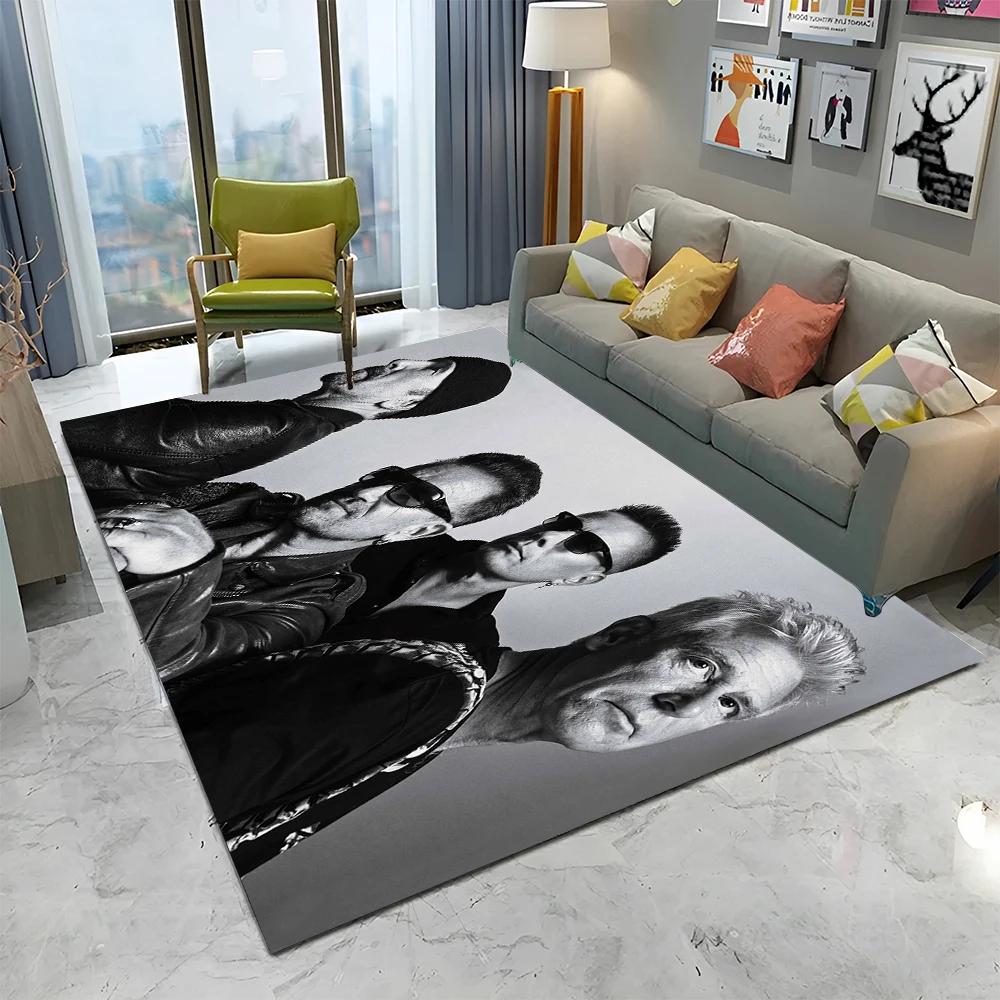 Ковер U2 Rock Bang Bono 3D-печать, Ковер для гостиной, детской спальни, коврик перед диваном, Декор, Детский нескользящий коврик