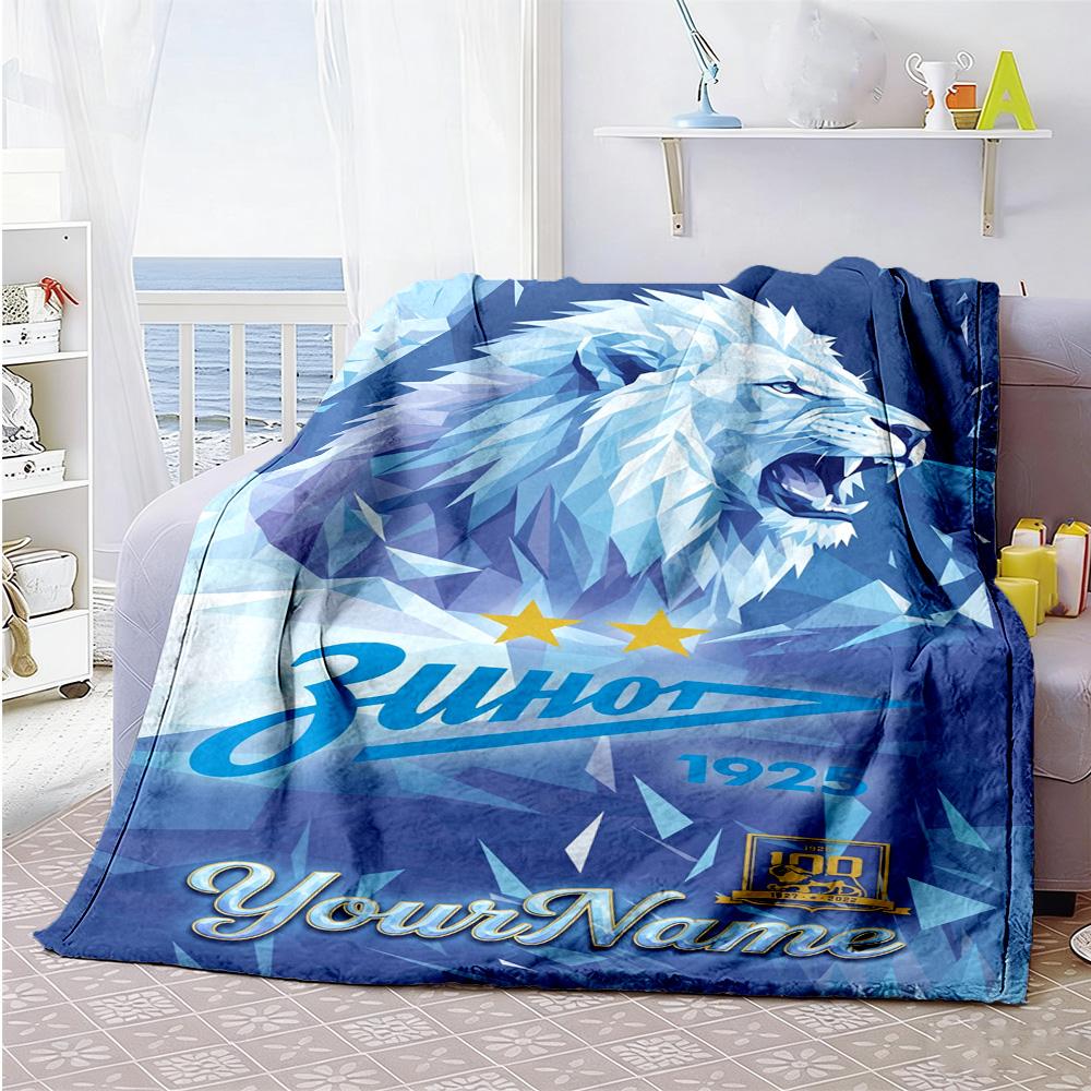 Fc Zenit Saint‑petersburg 55 Personalized Text Blanket Throw Customizable Blanket Ultra-Soft Throw For Bed Couch Picnics Office All-Season Use