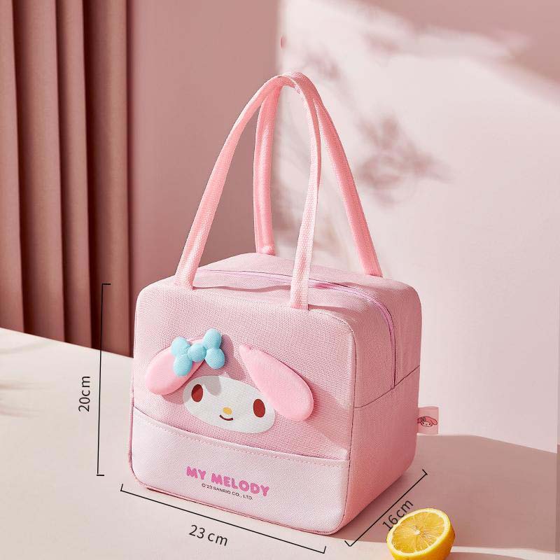 Лицензированная Sanrio Милая Хелло Китти Моя Мелоди Синнаморолл Термосумка Водонепроницаемая Сумка Портативная Подарок Для Девочек Офиса Женщин