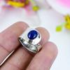 Ювелирное кольцо из чистого серебра 925 пробы с натуральным лазуритом, размер 6 j0d39