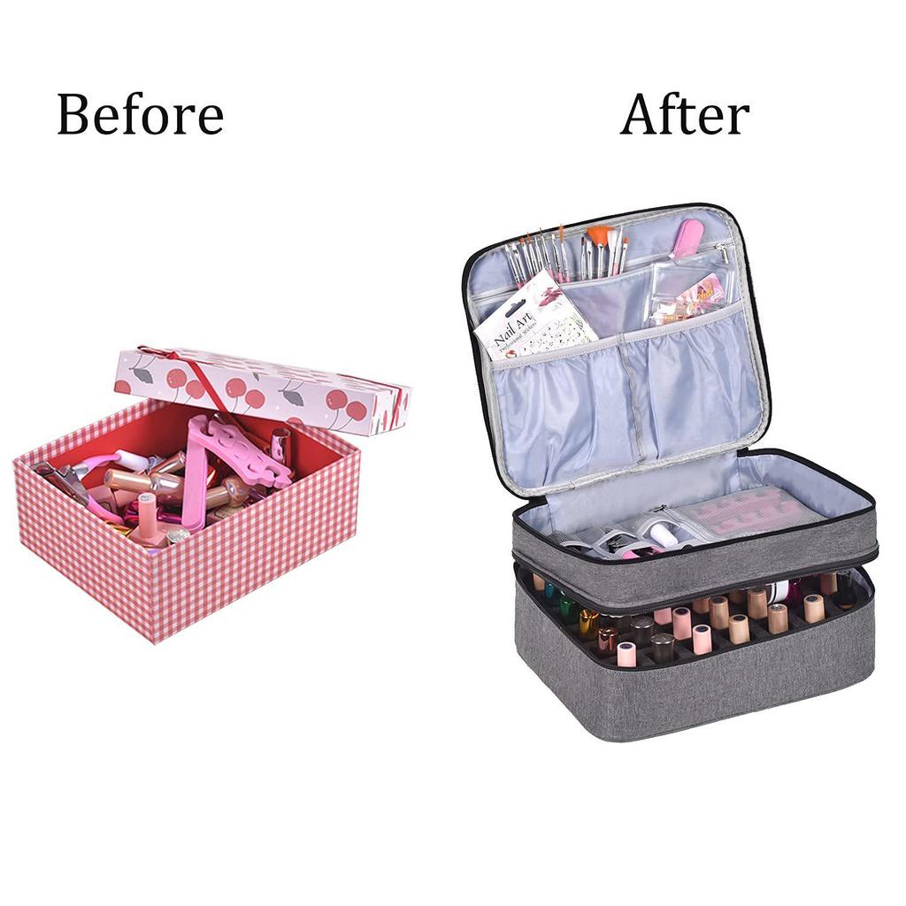 Double-Layer Large-Capacity Makeup & Essential Oil Storage Bag