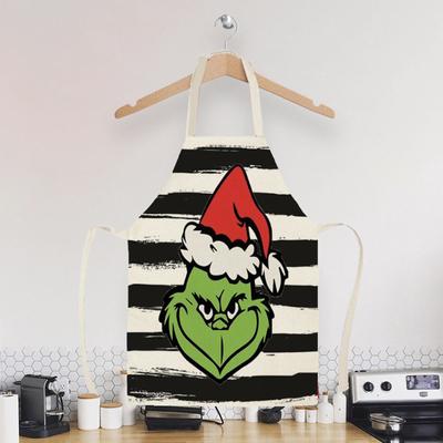 Рождественский фартук из хлопка и льна Merry Xmas Фартук Рождественские фартуки для рождественской вечеринки Aldult