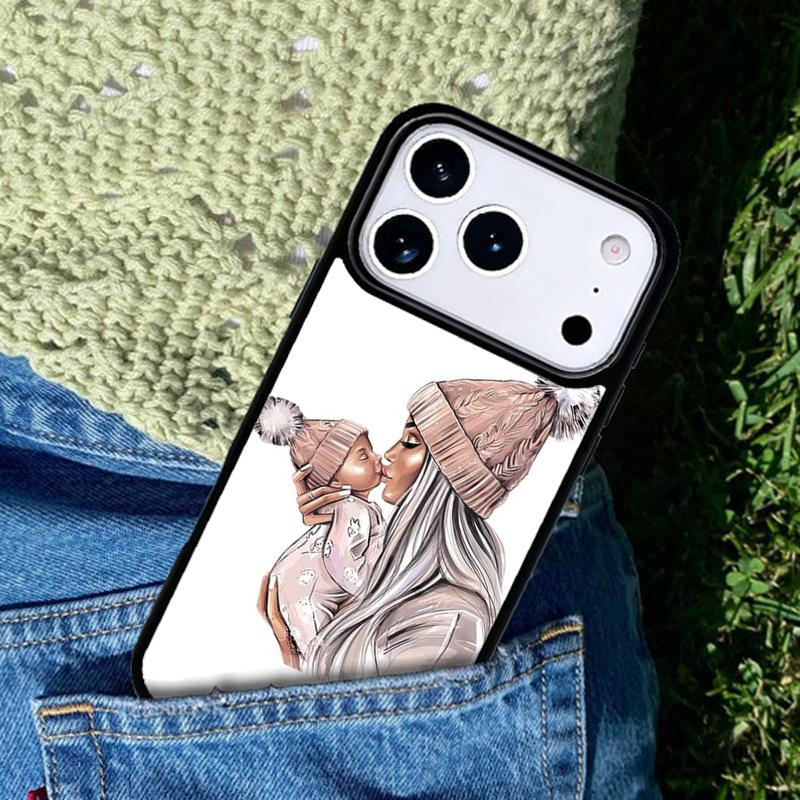 Familie Mom Girl Women phone case cover Compatible with for IPhone 17air 16e 15 14 13 12 11Pro Max 17 Air