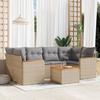VidaXL Garden Lounge Set with Cushions 7 Pcs, Patio Sofas, Patio Furniture Set, Outdoor Furniture, Beige 3258202