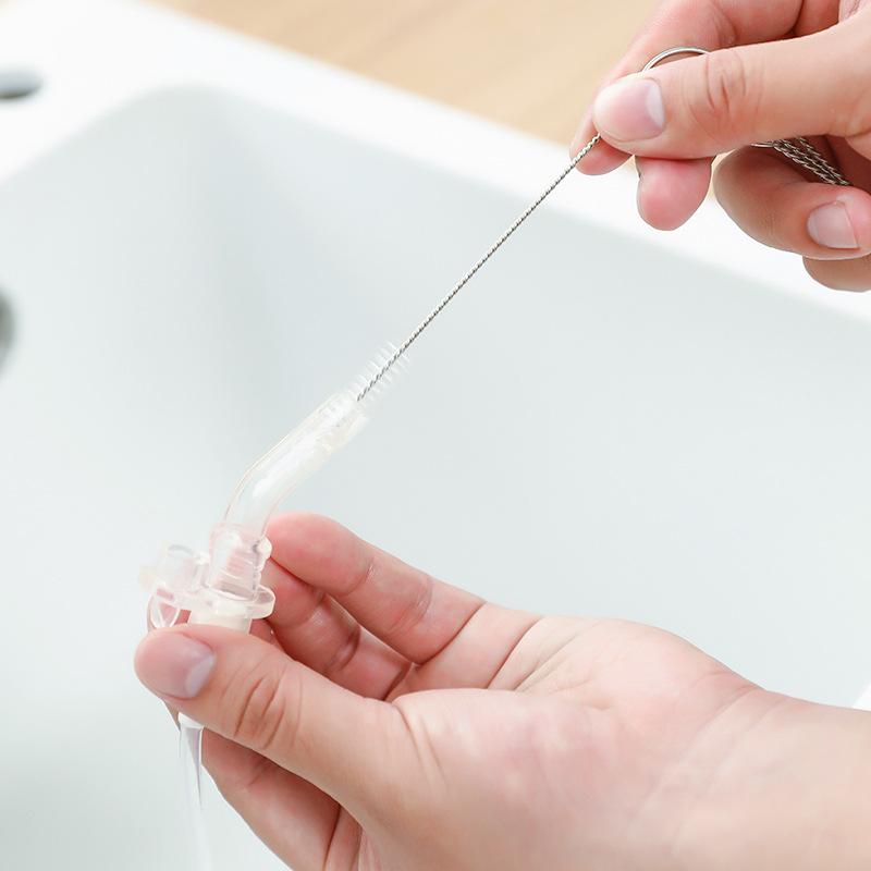 Кисть для чайника, мини-носик, соломенная щетка, чайник, жесткая щетина, прорезь, кухонная чашка для мытья, набор из 5 предметов