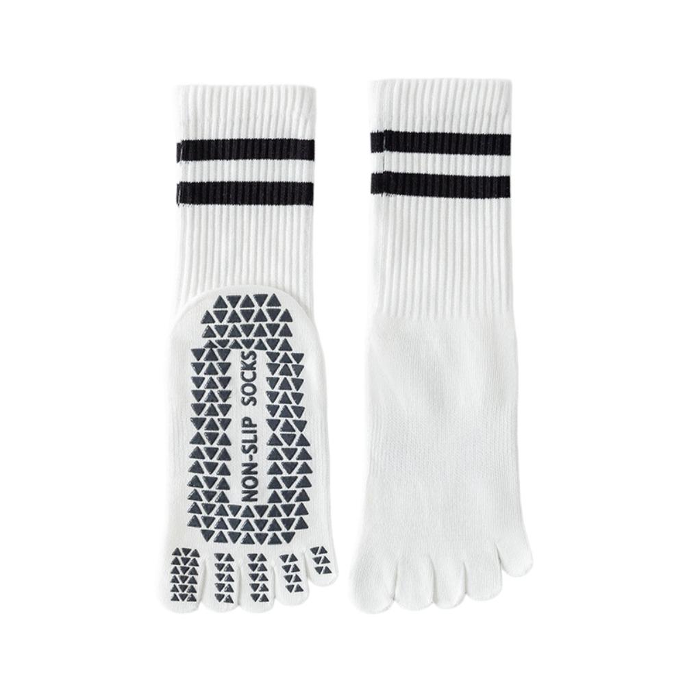 Silicone Five-toe Socks Long Mid-calf Floor Toe Socks Women's Non-slip Yoga Socks Ladies
