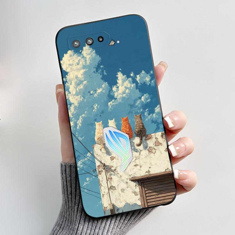 Чехол для Asus Rog Phone 5 Rog 5s ZS673KS ZS676KS Чехол Роскошный Дракон Милый Крутой Для Мальчиков Девочек Мягкий Черный Матовый Силиконовый Задний Чехол