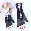 Breathable Mesh Lace Punk Girls Goth Fingeless Mittens Long Gloves Net Mitten Women Fishnet Gloves