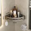 Bathroom Kitchen Shower Corner Shelf No Drilling Wall Mounted Adhesive Storage Rack Closet Organizer Wall Home Shelf Shelves