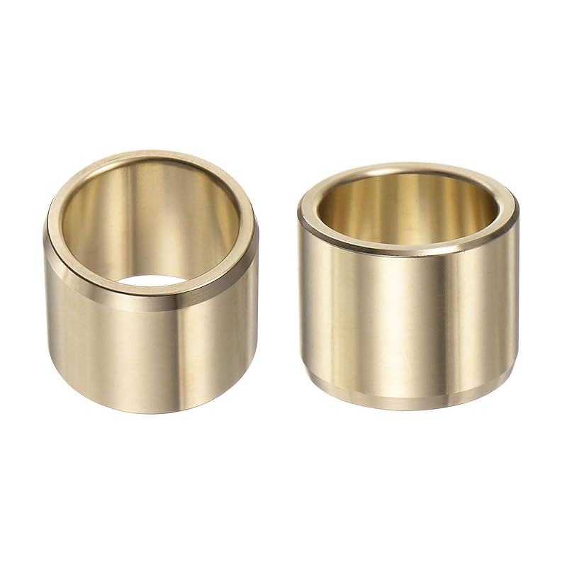 HARFINGTON 2pcs Sleeve Bearings 1/2" Bore 5/8" OD 1" Length Wrapped Oilless Bushings Brass Alloy for Transmission Conveyor Systems