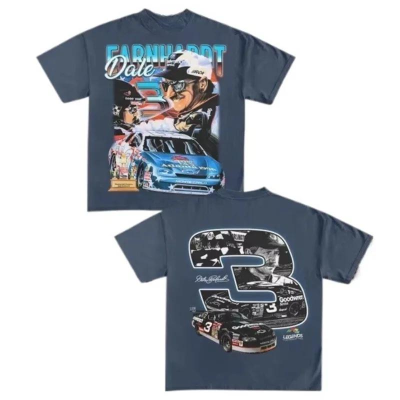 Legends Dale Earnhardt NASCAR Racing T-Shirt Men Women Summer New Tee High-street Y2K Harajuku Hip Hop Fashion Short Sleeve Loose Casual Oversized Top