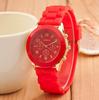 Силиконовые часы Geneva с тремя циферблатами: Модный стиль для дам