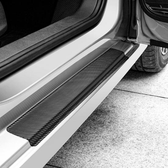 4× Car Door Plate Sill Scuff Protective Cover Anti-Scratch Sticker Accessories
