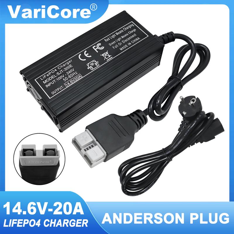 Умное зарядное устройство VariCore 14.6V 20A/10A для аккумуляторов Lifepo4 110-220V 4S 12V, мощное зарядное устройство для литий-железо-фосфатных аккумуляторных сборок