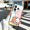 Мультяшный Милый Мягкий Чехол Bubu Dudu для Телефона Xiaomi Redmi Note 12 13 14 15 Pro Plus 11 12S 11S 11T 10 4G Черный Задний Корпус