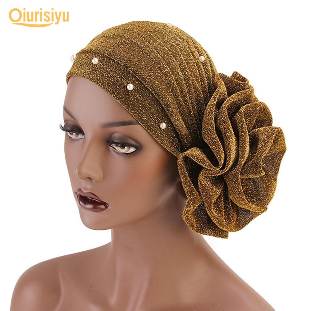 Искусственный жемчуг Декор Большой цветок Женская эластичная шляпа