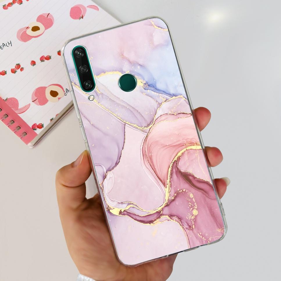 New Case For Huawei Y6p MED-LX9 Luxury Flower Love TPU Soft Silicone Back Cover For Huawei Y6p Y6P 2020 Bumper Phone Case Funda