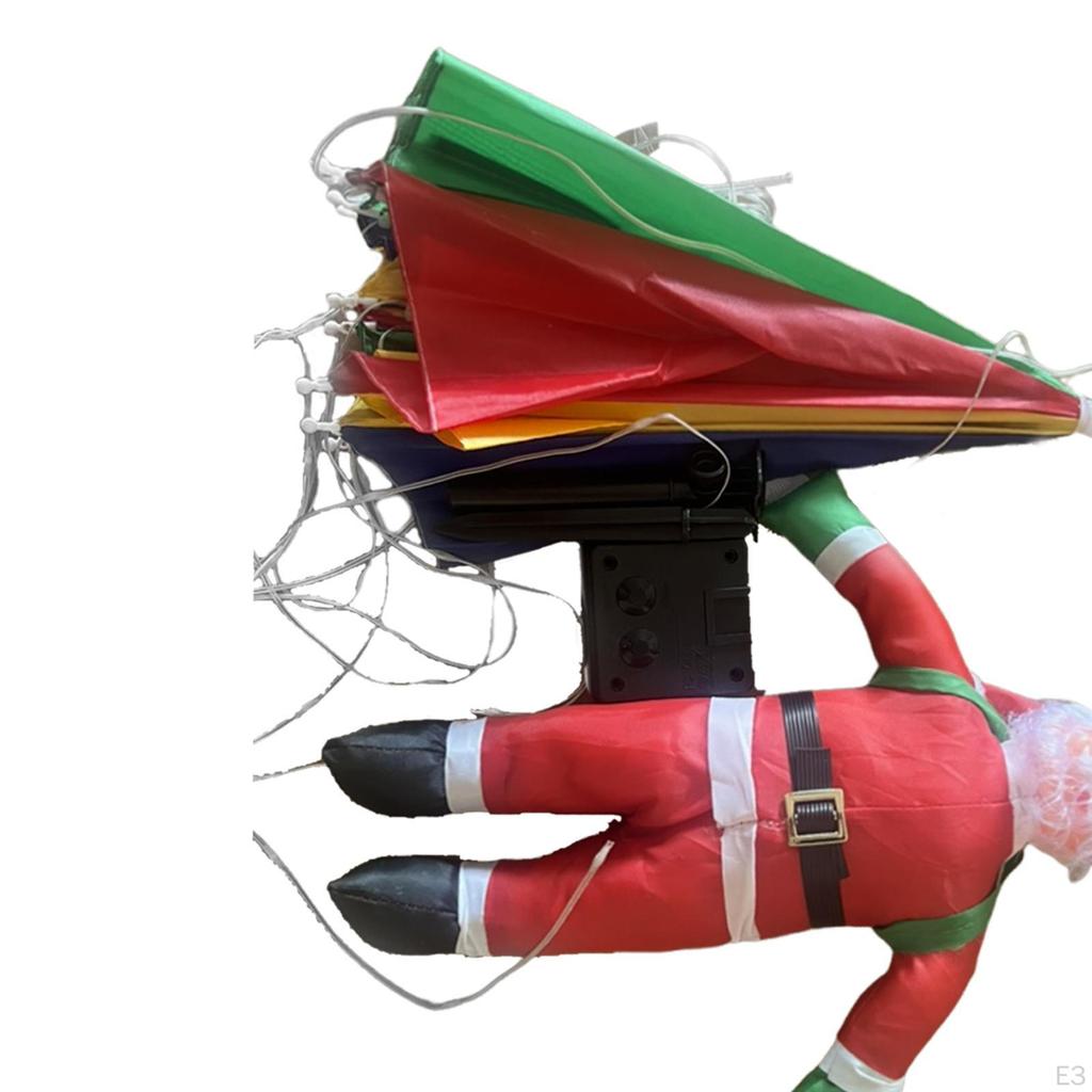 Рождественские украшения Санта-Клаус парашют свет на солнечной батарее подвесные для елки